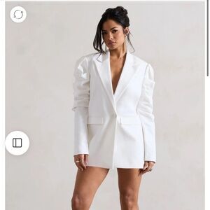 Club L London - Metropolitan Oversized Blazer - White - NWT - Size 8